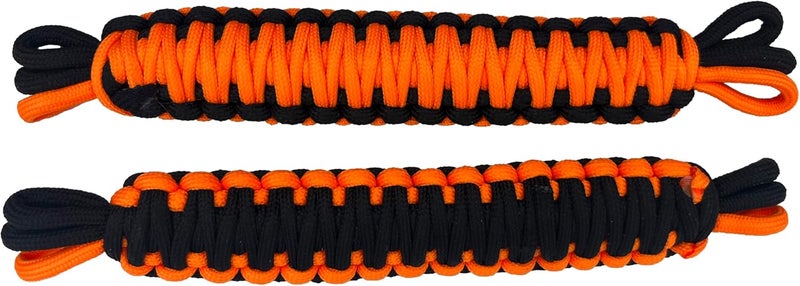 KIXILO Door Limiting Straps for 1987-2023 Wrangler CJ YJ TJ JK JL & Gladiator JT Truck Retractable High Toughness Swing Limiter Replacement Parts 2 Pack (Black Orange) - Image 1